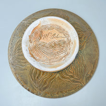 Load image into Gallery viewer, Bowl #6 in Goldenrod with Carved Designs, 8&quot;dia. (Elizabeth McAdams)
