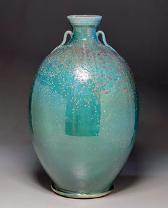 Two-Handled Vase in Patina Green, 24.5"h (Ben Owen III)