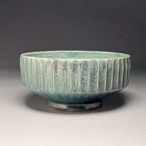 Carved Serving Bowl in Patina Green, 10.5"dia. (Ben Owen III)