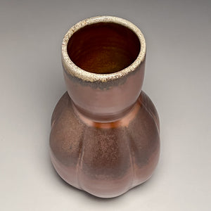 Melon Hourglass Flower Vase in Copper Penny, 11.5"h (Ben Owen III)