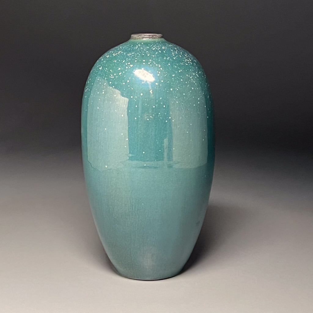 Egg Vase in Patina Green, 11.5