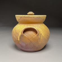 Load image into Gallery viewer, Combed Handled Jar in Yellow Matte &amp; Ash Glazes, 6.5&quot;h (Ben Owen III)
