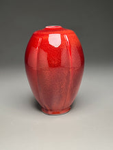 Load image into Gallery viewer, Square Shouldered Melon Egg Vase in Cabernet, 8.25"h (Ben Owen lll)
