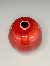 Load image into Gallery viewer, Square Shouldered Melon Egg Vase in Cabernet, 8.25"h (Ben Owen lll)
