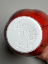 Load image into Gallery viewer, Square Shouldered Melon Egg Vase in Cabernet, 8.25"h (Ben Owen lll)
