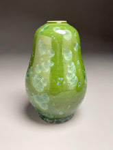 Load image into Gallery viewer, Gourd Vase #2 in Lily Pad Green Crystalline, 7.25&quot;h (Ben Owen III)
