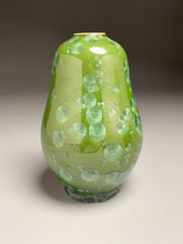 Load image into Gallery viewer, Gourd Vase #2 in Lily Pad Green Crystalline, 7.25&quot;h (Ben Owen III)
