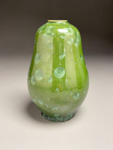 Load image into Gallery viewer, Gourd Vase #2 in Lily Pad Green Crystalline, 7.25&quot;h (Ben Owen III)
