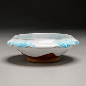 Ming Bowl in White with Blue Accents, 5.75"dia. (Ben Owen III)