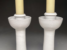 Load image into Gallery viewer, Candlestick Set in Dogwood White, 13"h (Ben Owen III)
