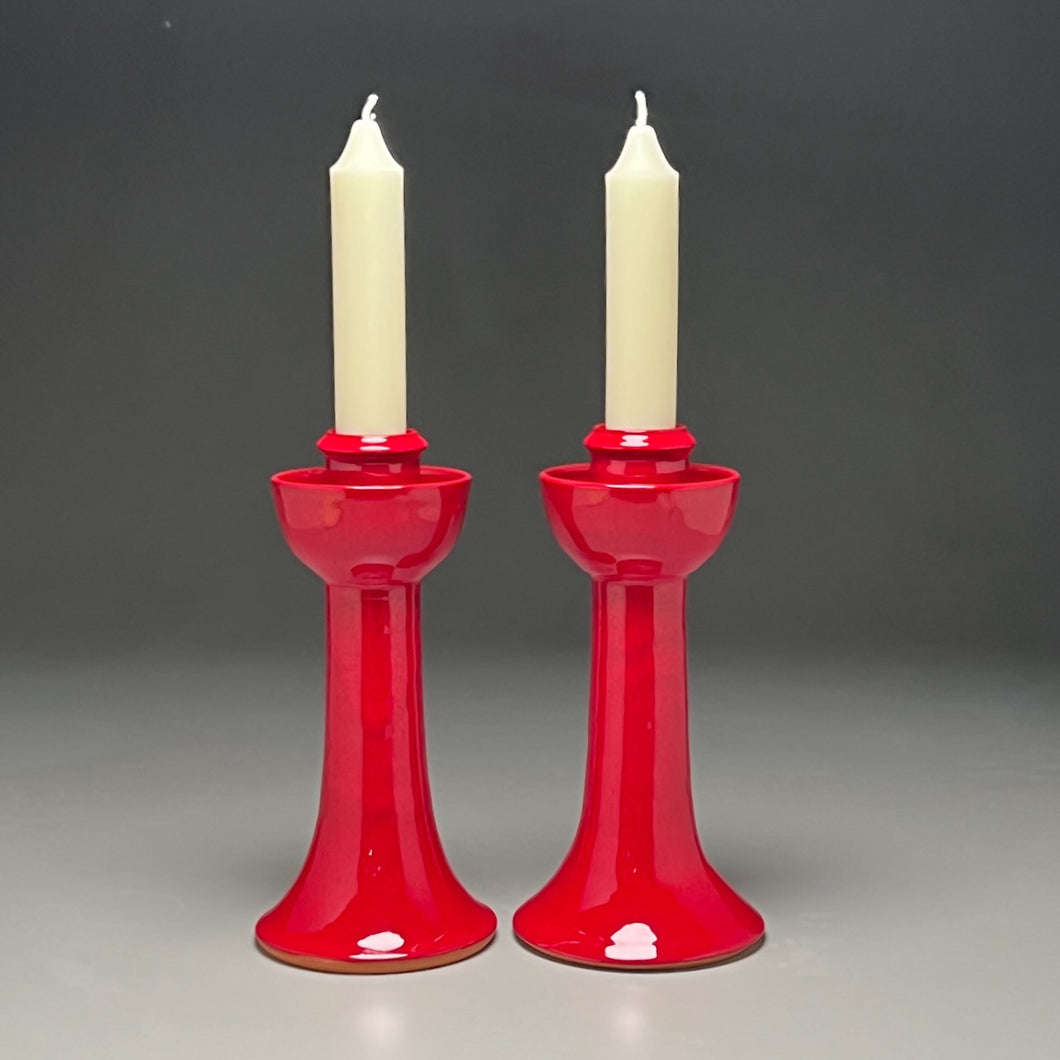 Candlesticks in Chinese Red, 10.25