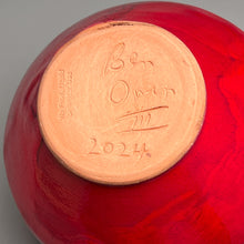 Load image into Gallery viewer, Square-Shouldered Egg Vase in Chinese Red, 7"h (Ben Owen III)
