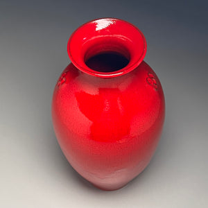 Dogwood Vase in Chinese Red, 13"h (Ben Owen III)