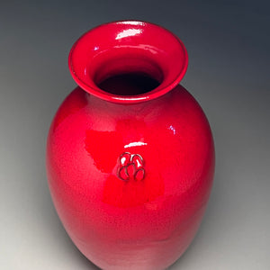 Dogwood Vase in Chinese Red, 13"h (Ben Owen III)