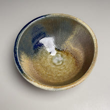 Load image into Gallery viewer, Combed Bowl #1 in Cobalt, Yellow Matte, &amp; Ash Glazes, 6.75&quot;dia. (Tableware Collection)
