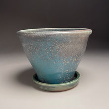 Load image into Gallery viewer, Planter Set #1 in Patina Green, 9.5&quot;dia. (Ben Owen Pottery Collection)
