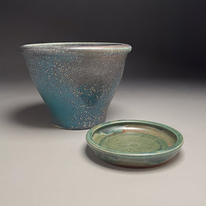 Planter Set #1 in Patina Green, 9.5"dia. (Ben Owen Pottery Collection)