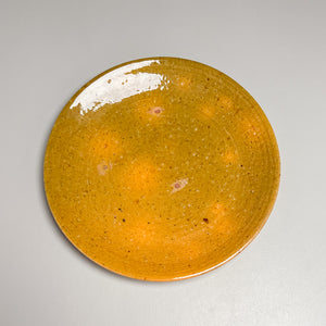 Small Plate #1 with Experimental Orange Glaze, 5.75"dia. (Ben Owen Sr.)