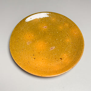 Small Plate #1 with Experimental Orange Glaze, 5.75"dia. (Ben Owen Sr.)