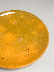 Small Plate #1 with Experimental Orange Glaze, 5.75"dia. (Ben Owen Sr.)