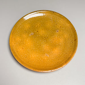 Small Plate #2 with Experimental Orange Glaze, 5.75"dia. (Ben Owen Sr.)