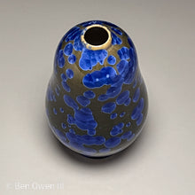 Load image into Gallery viewer, Gourd Vase #2 in Cobalt Crystalline, 7.75&quot;h (Ben Owen III)
