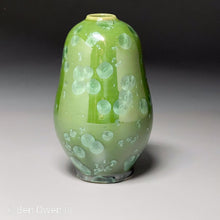 Load image into Gallery viewer, Gourd Vase in Lily Pad Green Crystalline, 7.25&quot;h (Ben Owen III)
