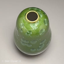 Load image into Gallery viewer, Gourd Vase in Lily Pad Green Crystalline, 7.25&quot;h (Ben Owen III)
