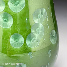 Load image into Gallery viewer, Gourd Vase in Lily Pad Green Crystalline, 7.25&quot;h (Ben Owen III)
