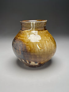 Flower Vase in Amber & Salt Glaze 7"h (Elizabeth McAdams)