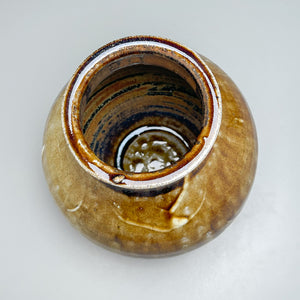 Flower Vase in Amber & Salt Glaze 7"h (Elizabeth McAdams)