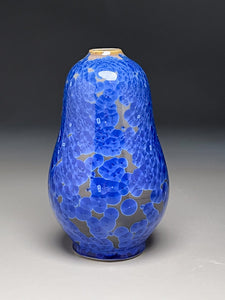 Gourd Vase #4 in Cobalt Crystalline, 7.75"h (Ben Owen III)