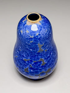 Gourd Vase #4 in Cobalt Crystalline, 7.75"h (Ben Owen III)