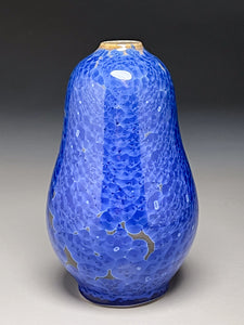 Gourd Vase #4 in Cobalt Crystalline, 7.75"h (Ben Owen III)