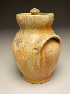 Handled Jar in Pumpkin, Yellow Matte and Ash Glazes, 7"h (Tableware Collection)