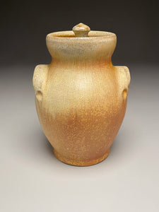 Handled Jar in Pumpkin, Yellow Matte and Ash Glazes, 7"h (Tableware Collection)