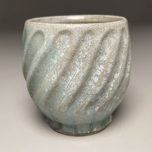 Carved Cup #1 in Patina Green, 3.5"h (Tableware Collection)