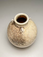 Load image into Gallery viewer, Combed Edo Jar in Copper Penny and Ash Glazes, 11.75"h (Ben Owen III)
