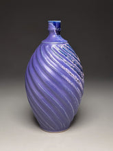 Load image into Gallery viewer, Carved Spiral Bottle in Nebular Purple, 13.25&quot;h (Ben Owen III)
