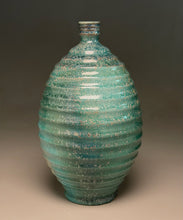 Load image into Gallery viewer, Ringed Bottle in Patina Green, 12"h (Ben Owen III)
