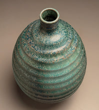 Load image into Gallery viewer, Ringed Bottle in Patina Green, 12"h (Ben Owen III)
