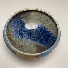 Load image into Gallery viewer, Small Combed Bowl #1 in Ash, Cobalt, &amp; Yellow Matte Glazes, 6&quot;dia. (Tableware Collection)
