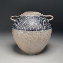 Load image into Gallery viewer, Handled Carved Urn in Salt Glaze, 10.75&quot;h (Pots From The Past)
