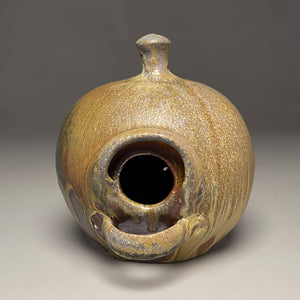 Birdhouse in Cobalt & Ash Glaze, 5.5"h. (Ben Owen Pottery Collection)