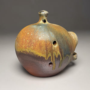 Birdhouse in Cobalt & Ash Glaze, 5.5"h. (Ben Owen Pottery Collection)