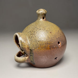 Birdhouse #1 in Copper Penny & Ash Glaze, 5.75"h. (Ben Owen Pottery Collection)