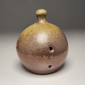 Birdhouse #1 in Copper Penny & Ash Glaze, 5.75"h. (Ben Owen Pottery Collection)