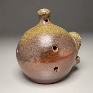 Birdhouse #1 in Copper Penny & Ash Glaze, 5.75"h. (Ben Owen Pottery Collection)