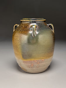 Lily Jar in Frogskin Glaze, 7.5"h (Pots From The Past)(Ben Owen Sr.)