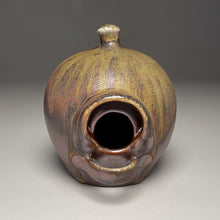 Load image into Gallery viewer, Birdhouse #2 in Copper Penny &amp; Ash Glaze, 6&quot;h. (Ben Owen Pottery Collection)
